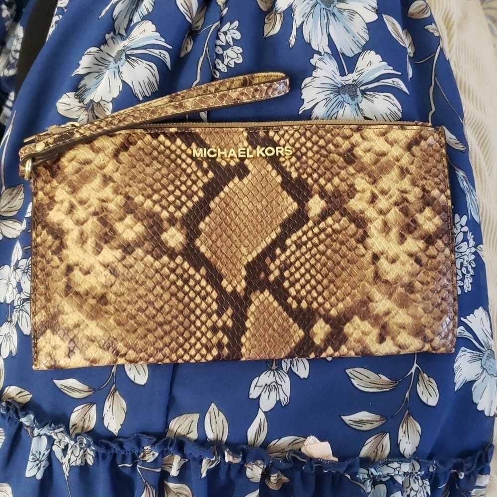Michael Kors Animal Printed Wristlet